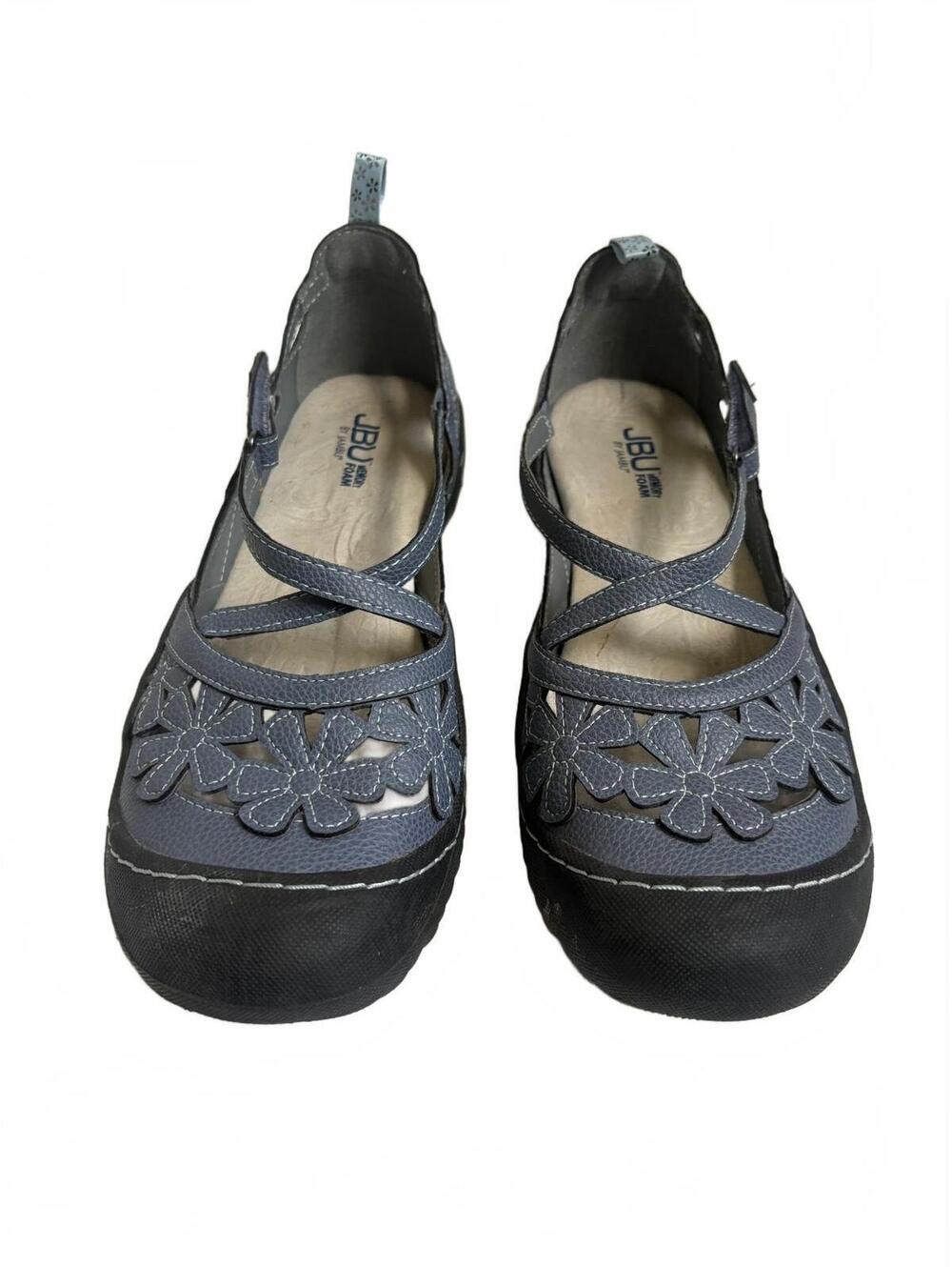 JBU | Women’s Wildflower Mary Jane Dusty Blue Flat SandalSize 11 - Picture 2 of 8